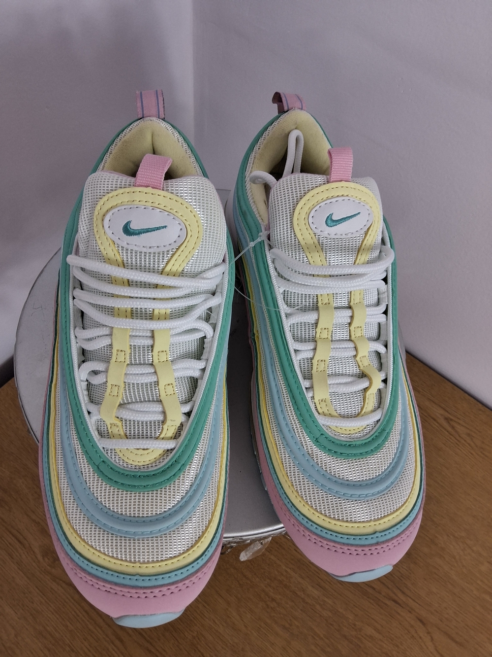 Womens Nike Air Max 97 Easter/Pastel Colors Multicolor Low Top Lace-up Size 8 - Picture 3 of 10